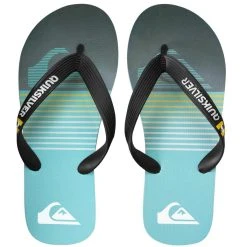 Chinelo Quiksilver Molokai Slab Stripe Azul Claro