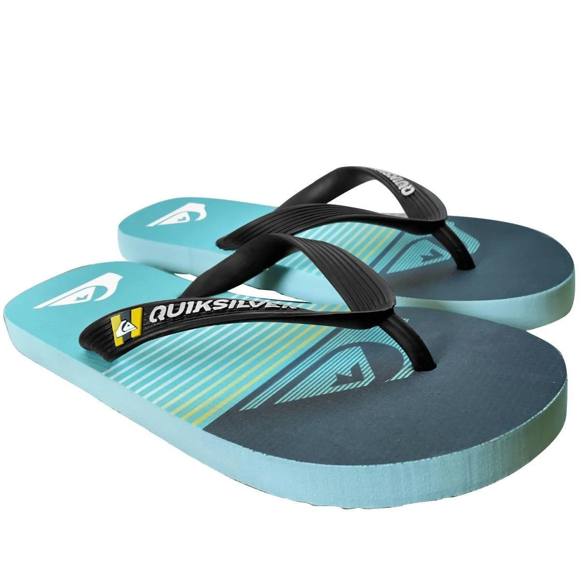 Chinelo Quiksilver Molokai Slab Stripe Azul Claro 4 Chinelo Quiksilver Molokai Slab Stripe Azul Claro - Image 2