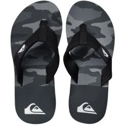 Chinelo Quiksilver Layback Camo Preto