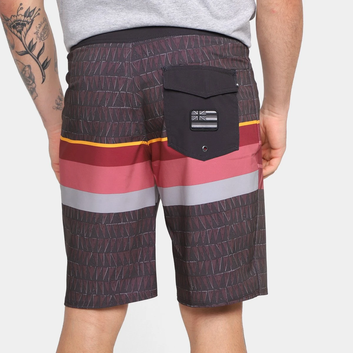 Bermuda D'Água Quiksilver Surfsilk Faded Stripe 20 Masculina 4 Bermuda D'Água Quiksilver Surfsilk Faded Stripe 20 Masculina - Image 2