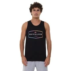 Camiseta Regata Quiksilver Stear Clear Preto