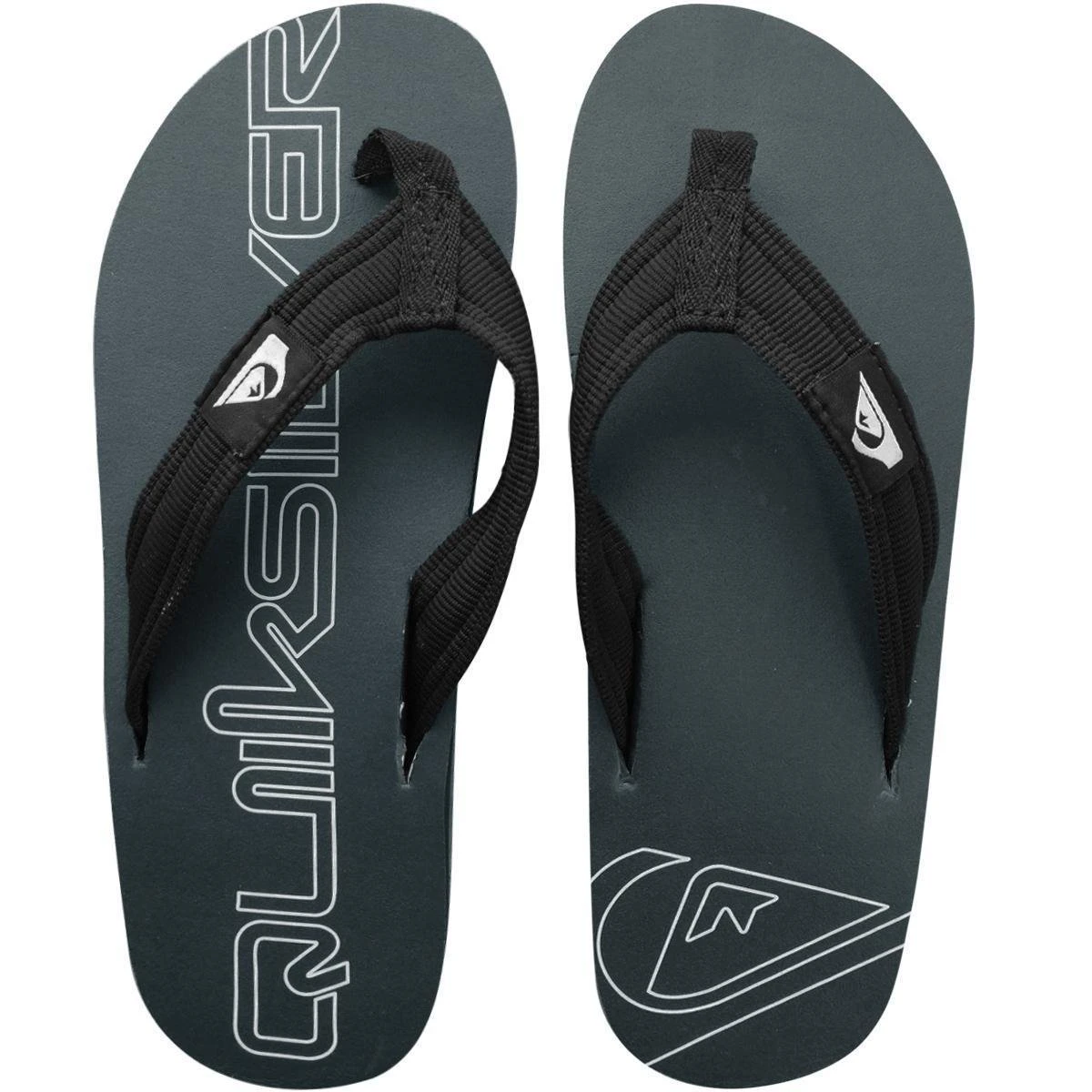Chinelo Quiksilver Layback Preto Signature White 3 Chinelo Quiksilver Layback Preto Signature White