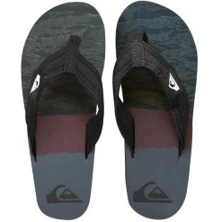Chinelo Quiksilver Layback Preto Camo Stripes
