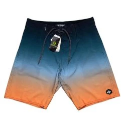 Boardshort Natural Art 22300335 Blue Fade - Preto X Laranja