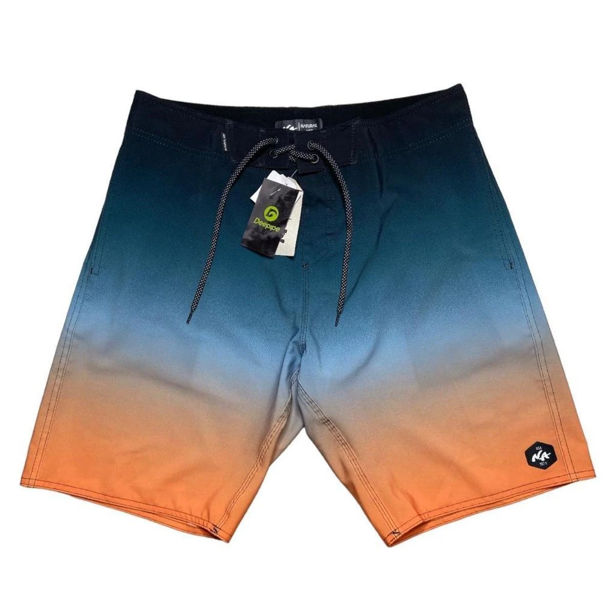 Boardshort Natural Art 22300335 Blue Fade - Preto X Laranja 3 Boardshort Natural Art 22300335 Blue Fade - Preto X Laranja