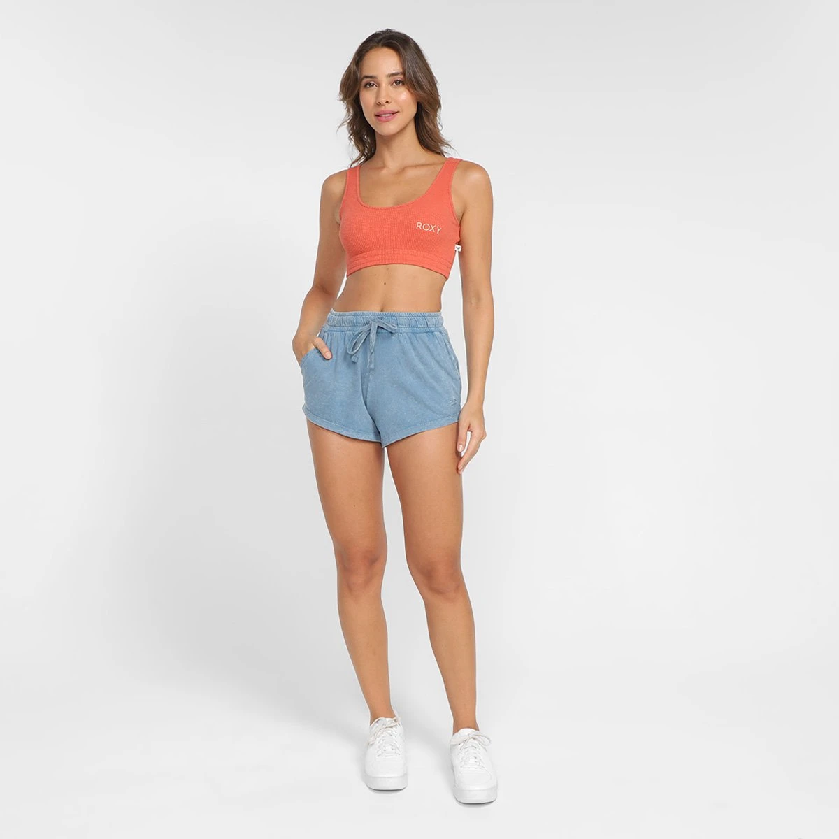 Regata Cropped Roxy Threes Company Feminina 6 Regata Cropped Roxy Threes Company Feminina - Image 4