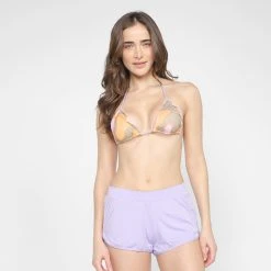 Triquini Hang Loose Top Cortininha Frufru E Shorts