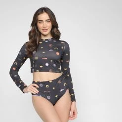 Conjunto De Biquini Hang Loose Cropped Hotpant