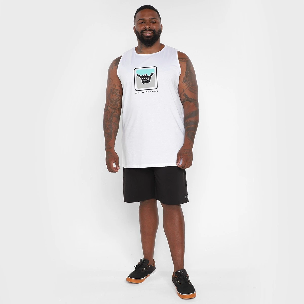 Bermuda Hang Loose Hibrida Blockparty Plus Size Masculina 6 Bermuda Hang Loose Hibrida Blockparty Plus Size Masculina - Image 4