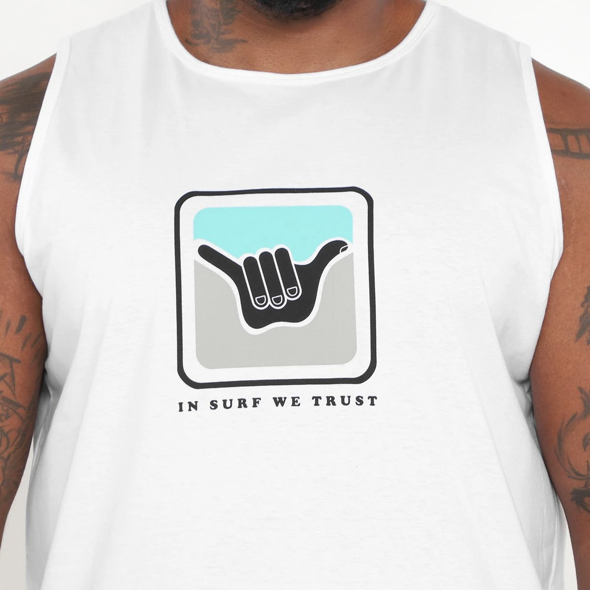 Regata Plus Size Hang Loose Logo Duo Masculina 5 Regata Plus Size Hang Loose Logo Duo Masculina - Image 3