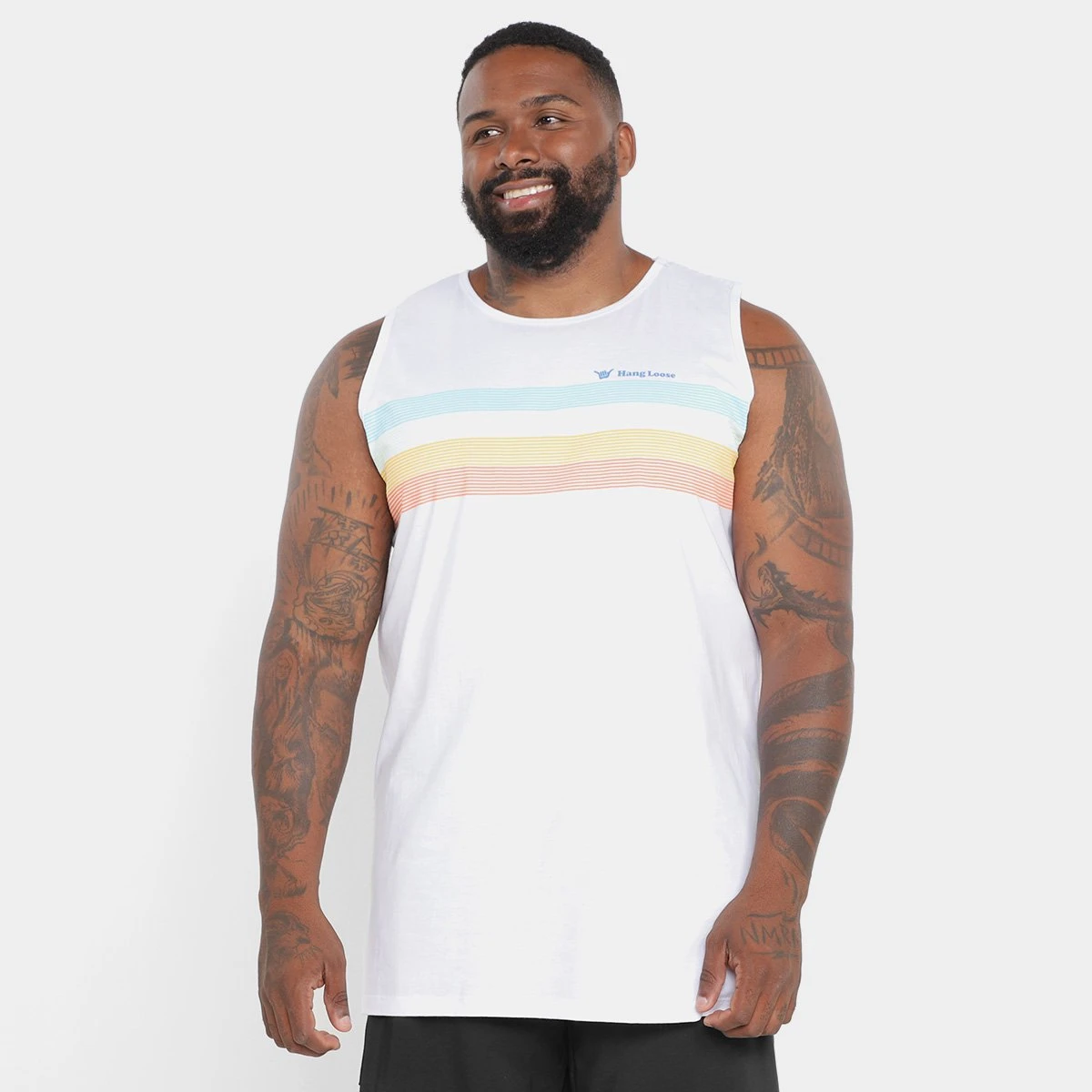 Regata Hang Loose Set Plus Size Masculina 3 Regata Hang Loose Set Plus Size Masculina