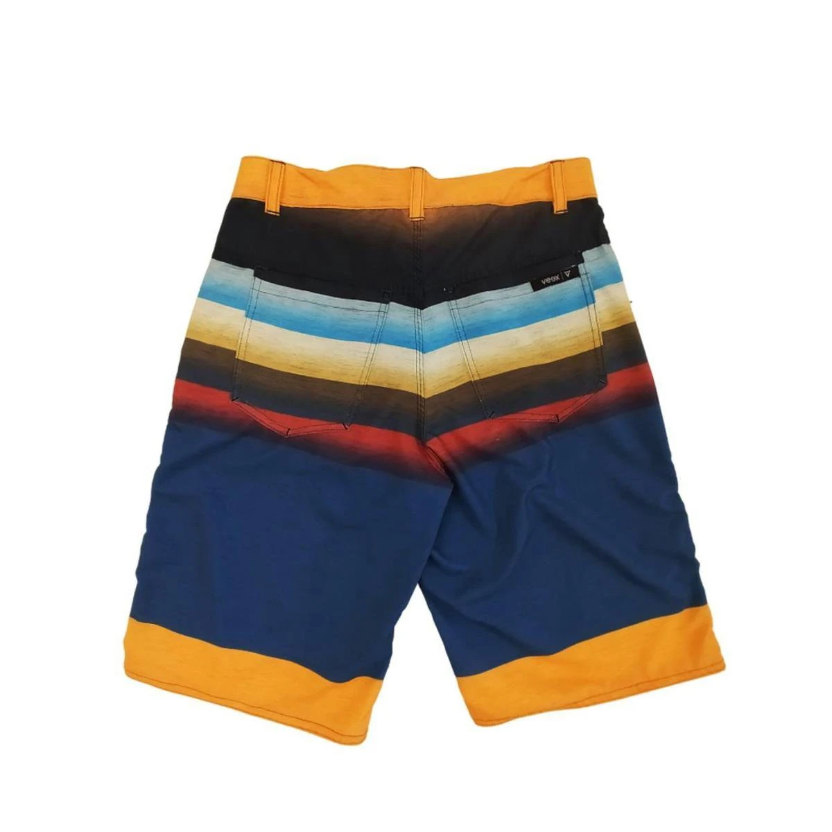 Veex Moda Bermuda Híbrida Laranja Listrada Veex 5 Veex Moda Bermuda Híbrida Laranja Listrada Veex - Image 3