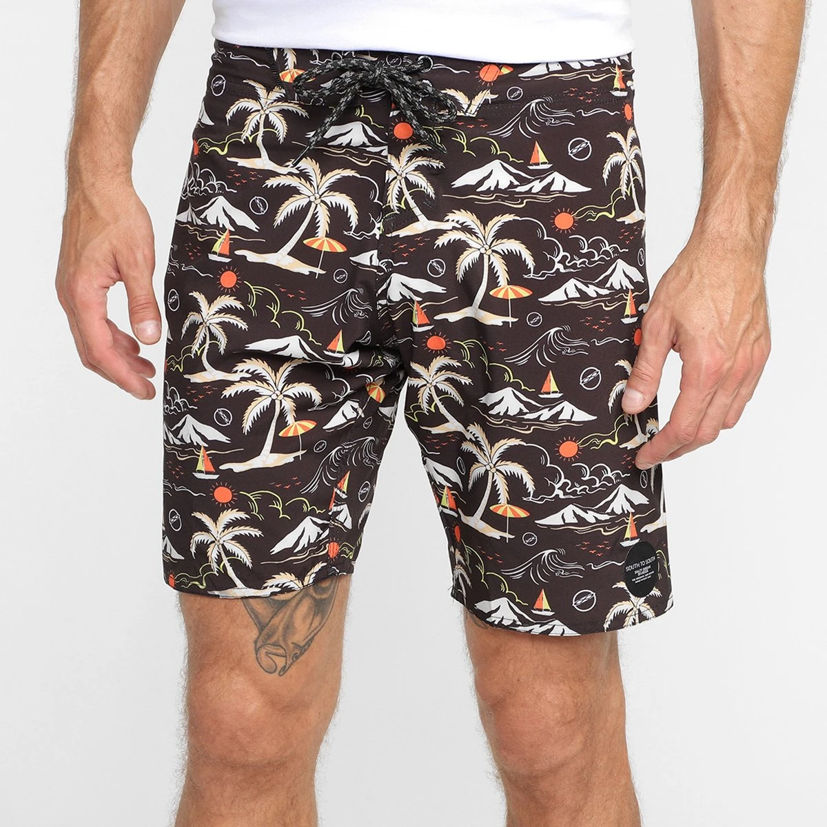 Bermuda D'Água South To South Coqueiro Masculina 3 Bermuda D'Água South To South Coqueiro Masculina