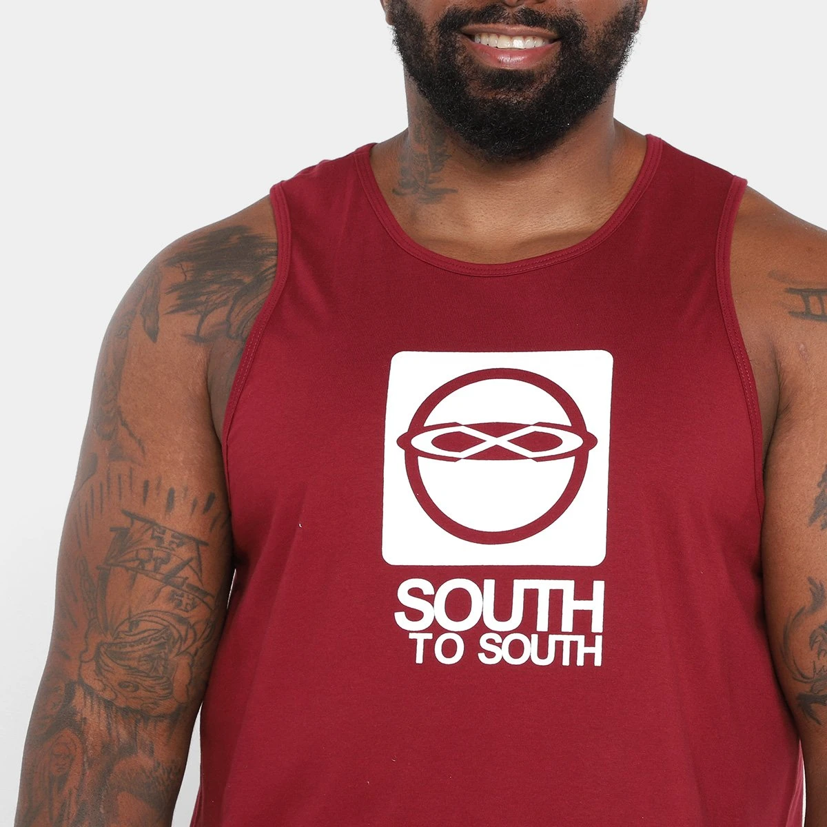 Regata South To South Logo Plus Size Masculina 5 Regata South To South Logo Plus Size Masculina - Image 3