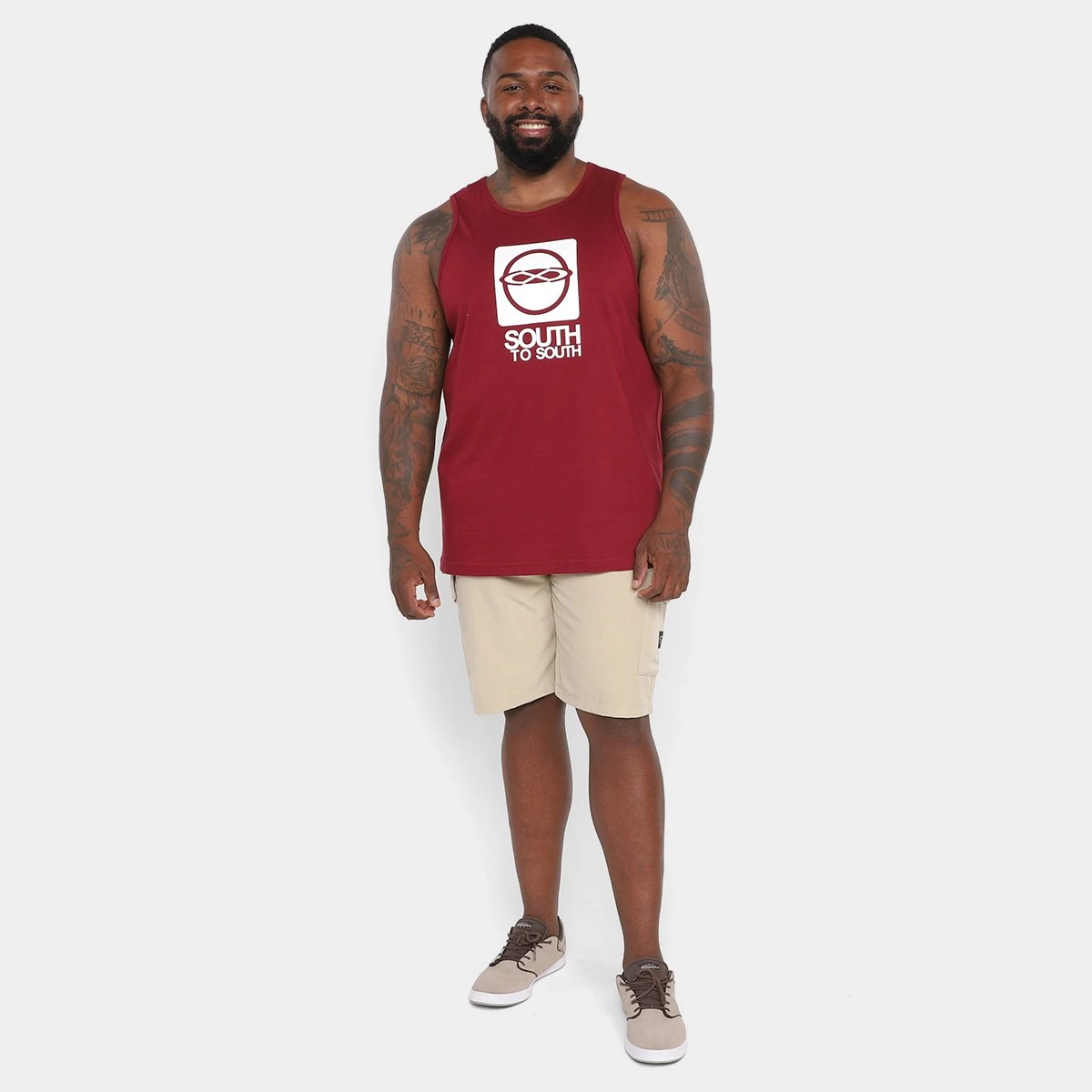 Regata South To South Logo Plus Size Masculina 6 Regata South To South Logo Plus Size Masculina - Image 4