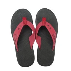 Chinelo Masculino Oakley Lines Preto Vermelho