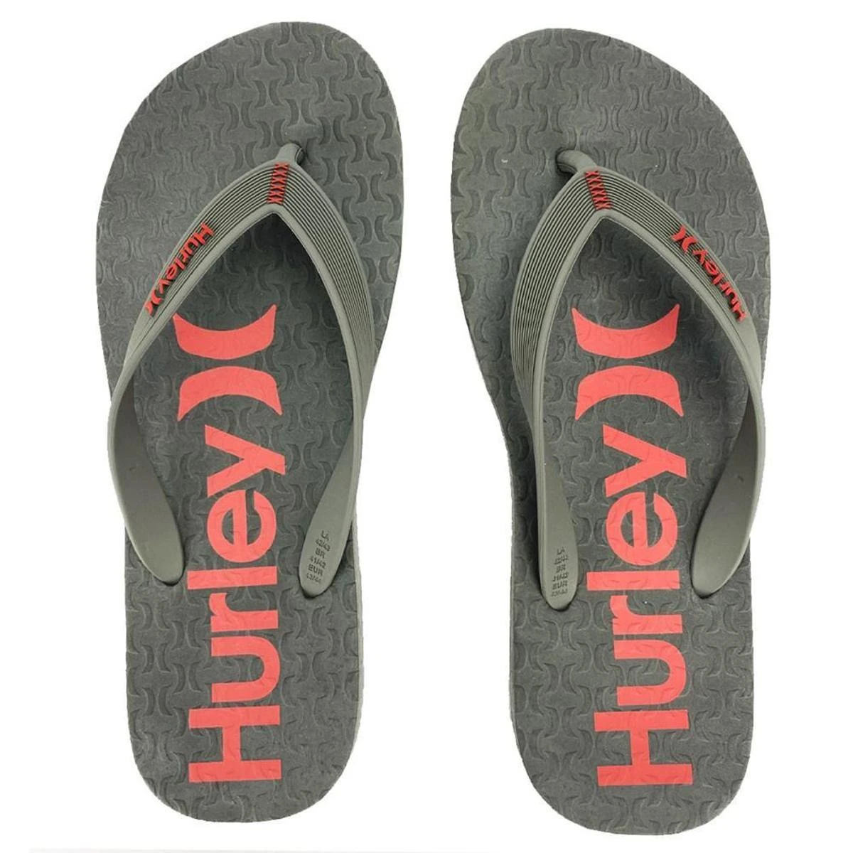 Chinelo Hurley Only E Only Cinza E Vermelho 3 Chinelo Hurley Only E Only Cinza E Vermelho