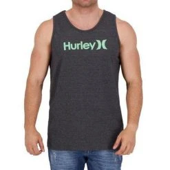 Camiseta Regata Hurley O&O Solid Preto Mescla