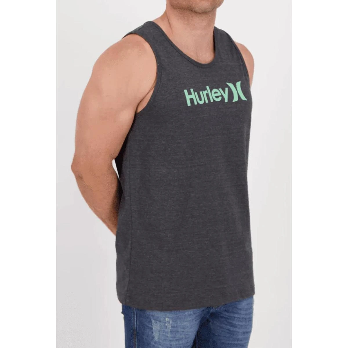 Camiseta Regata Hurley O&O Solid Preto Mescla 4 Camiseta Regata Hurley O&O Solid Preto Mescla - Image 2