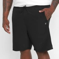 Bermuda Hurley Plus Size Elástico Block Masculina