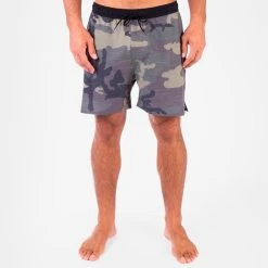 Billabong BERMUDA CROSSFIRE ELASTIC CAMO - VERDE MILITAR - G