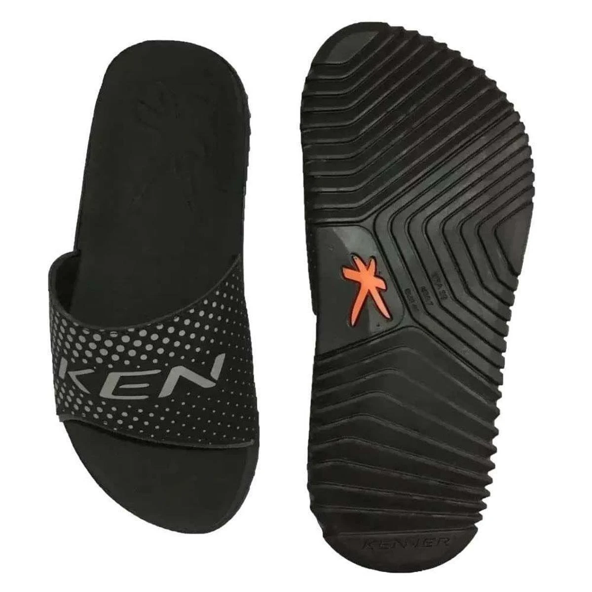 Sandália Kenner Slide Logomania Line Preta / Cinza 35 5 Sandália Kenner Slide Logomania Line Preta / Cinza 35 - Image 3