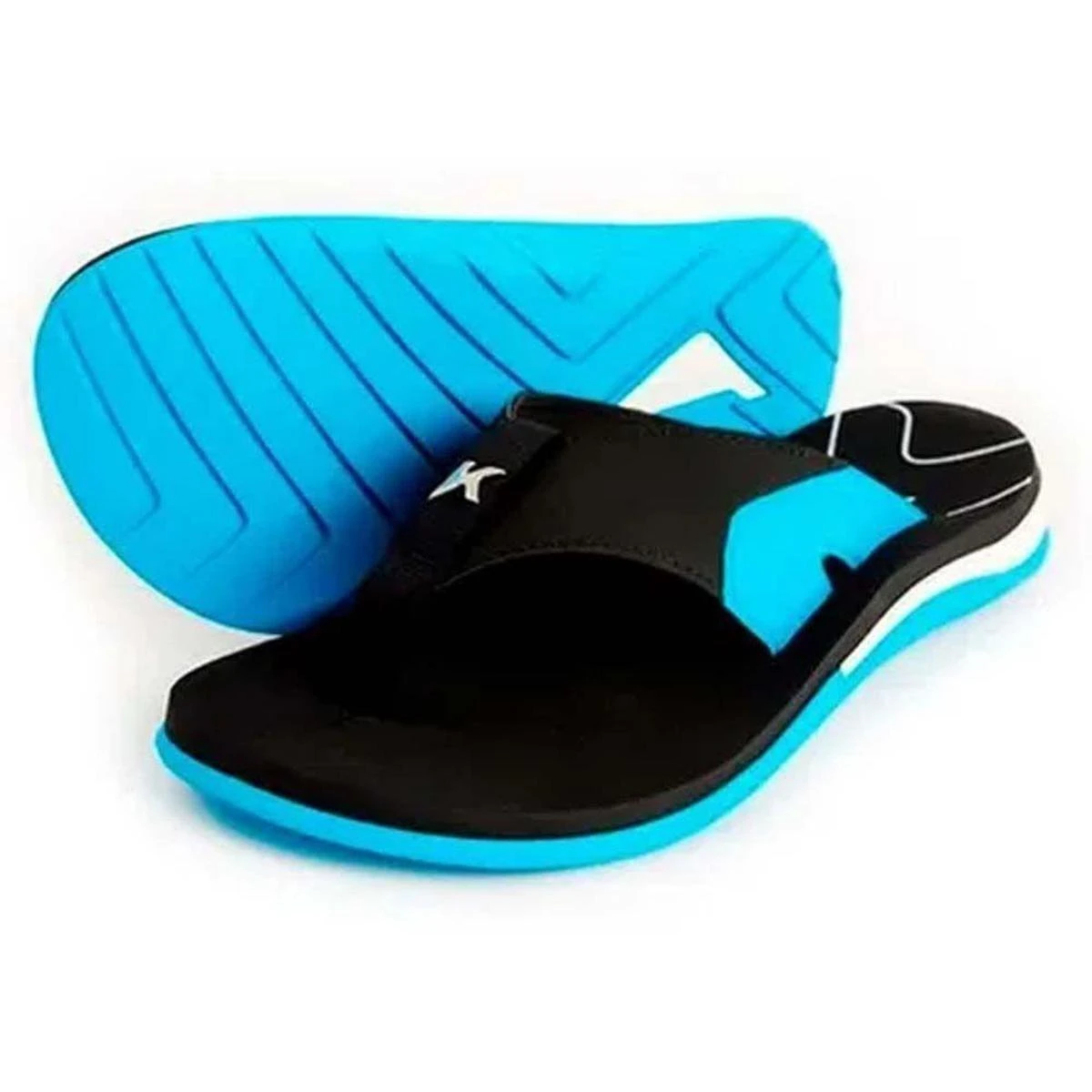 Sandália Kenner X-Gel Preta / Azul 38 3 Sandália Kenner X-Gel Preta / Azul 38