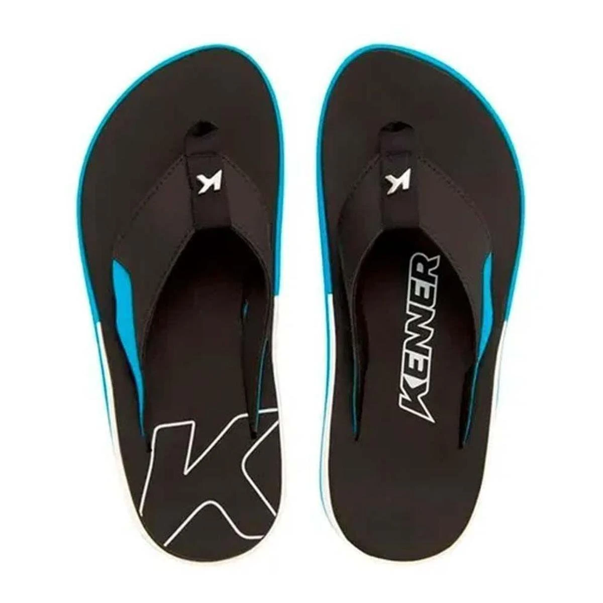 Sandália Kenner X-Gel Preta / Azul 38 4 Sandália Kenner X-Gel Preta / Azul 38 - Image 2