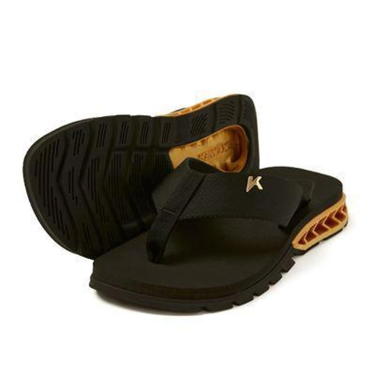 Chinelo Kenner Rakka Preto E Dourado - Masculino 3 Chinelo Kenner Rakka Preto E Dourado - Masculino