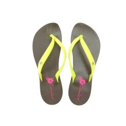 Chinelo Kenner Lips Ibiza Raibow Marrom/Amarelo