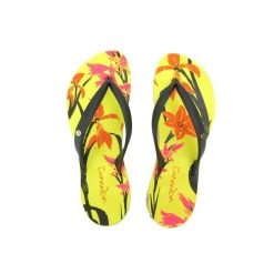 Chinelo Kenner Lips Ibiza Botanic Amarelo/Preto