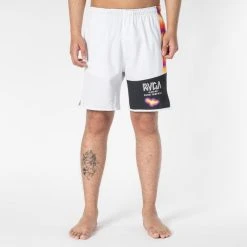 RVCA BERMUDA 8OU80 BUSHI TROPICAL - BRANCO - M
