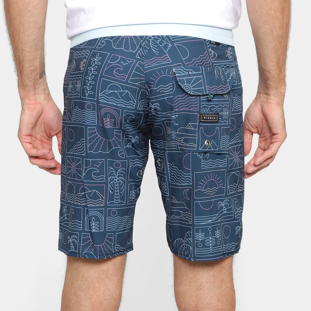 Bermuda D'Água Vissla Off The Grid Masculina 4 Bermuda D'Água Vissla Off The Grid Masculina - Image 2