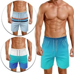 Canal Surf Kit Bermuda Masculina Agua Surf Praia Academia Tactel- 3 Shorts