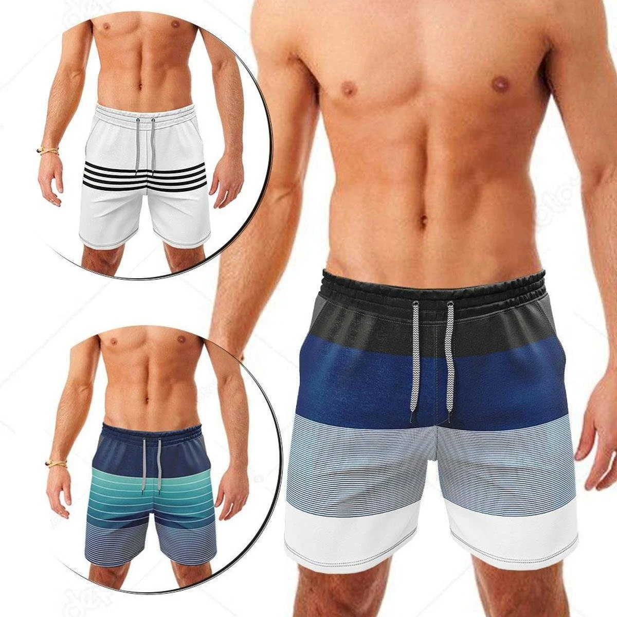 Canal Surf 3 Bermudas Kit Shorts Tactel Água Masculino Praia Surf Academia 3 Canal Surf 3 Bermudas Kit Shorts Tactel Água Masculino Praia Surf Academia