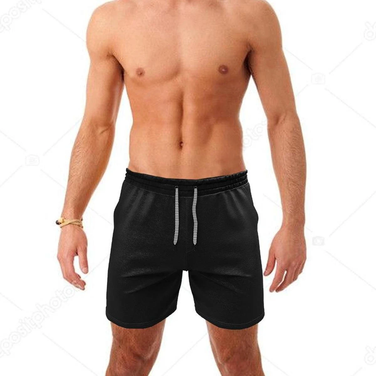 Canal Surf Bermuda Tactel Fitness Masculina Shorts Surf Preto Básico 4 Canal Surf Bermuda Tactel Fitness Masculina Shorts Surf Preto Básico - Image 2