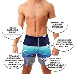Canal Surf Bermuda Tactel Masculina Shorts Academia Treino Praia- Estampada 7 Canal Surf Bermuda Tactel Masculina Shorts Academia Treino Praia- Estampada -Redley Store MRQ 0485 008 zoom3